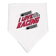 thumbnail image 1 of Inktastic I Love Racing with Tire Marks Baby Bandana Bib, 1 of 4