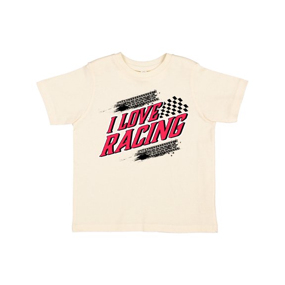 Inktastic I Love Racing with Tire Marks Boys or Girls Toddler T-Shirt