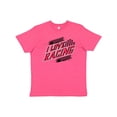 thumbnail image 1 of Inktastic I Love Racing with Tire Marks Youth T-Shirt, 1 of 5