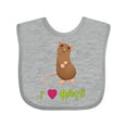 thumbnail image 1 of Inktastic I Love Rats Boys or Girls Baby Bib, 1 of 4