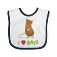 thumbnail image 1 of Inktastic I Love Rats Boys or Girls Baby Bib, 1 of 4