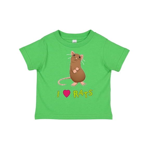 Inktastic I Love Rats Boys or Girls Toddler T-Shirt