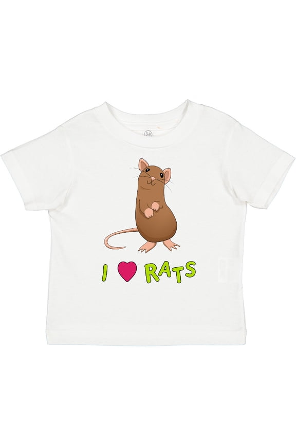 I Love Rats Boys or Girls Toddler T-Shirt