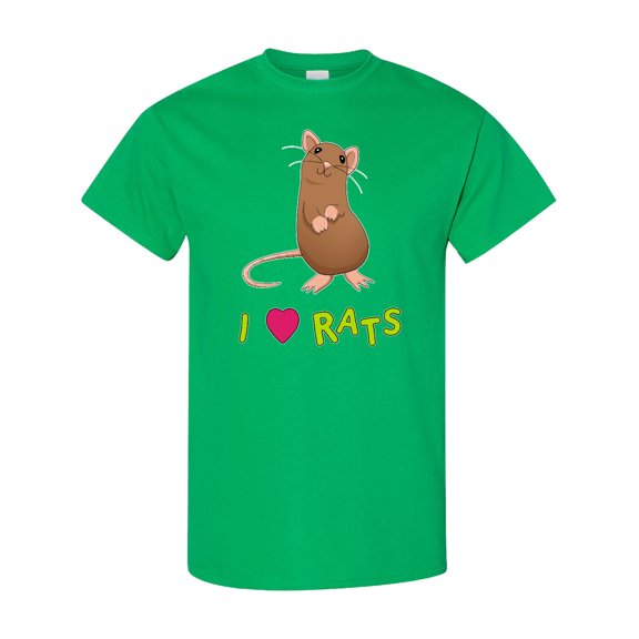 Inktastic I Love Rats T-Shirt