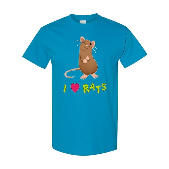 Inktastic I Love Rats T-Shirt