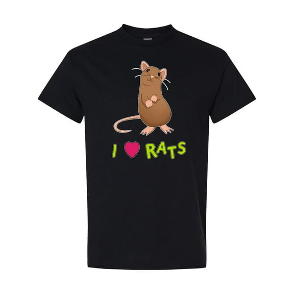 Inktastic I Love Rats T-Shirt