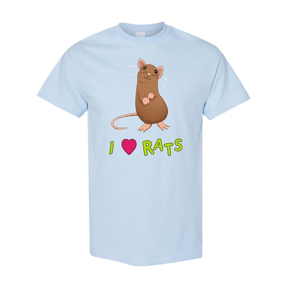 Inktastic I Love Rats T-Shirt