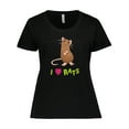 thumbnail image 1 of Inktastic I Love Rats Women's Plus Size T-Shirt, 1 of 5