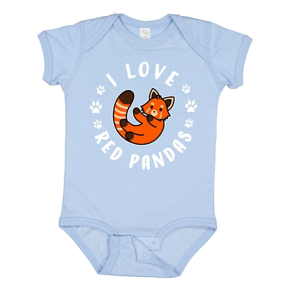 Inktastic I Love Red Pandas Boys or Girls Baby Bodysuit