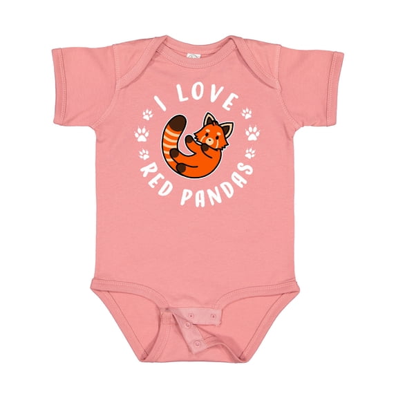 Inktastic I Love Red Pandas Boys or Girls Baby Bodysuit