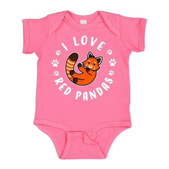 Inktastic I Love Red Pandas Boys or Girls Baby Bodysuit