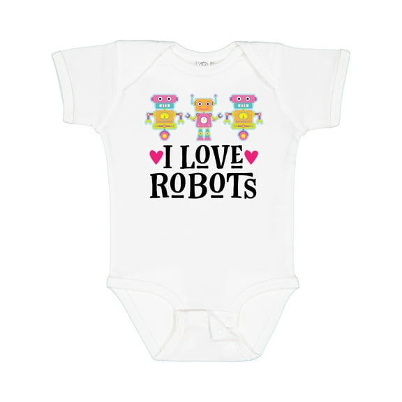 Inktastic I Love Robots Cute Robotics Girls Baby Bodysuit