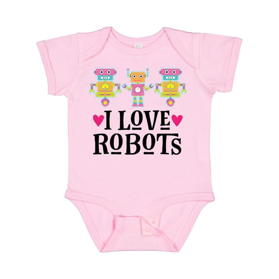 Inktastic I Love Robots Cute Robotics Girls Baby Bodysuit