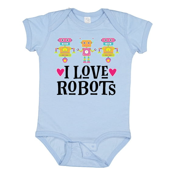 Inktastic I Love Robots Cute Robotics Girls Baby Bodysuit