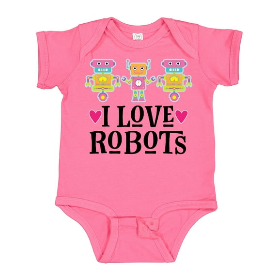 Inktastic I Love Robots Cute Robotics Girls Baby Bodysuit