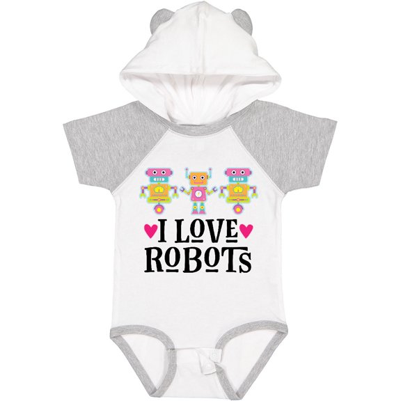 Inktastic I Love Robots Cute Robotics Girls Baby Bodysuit