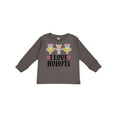 thumbnail image 1 of Inktastic I Love Robots Cute Robotics Girls Long Sleeve Toddler T-Shirt, 1 of 5