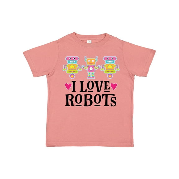 Inktastic I Love Robots Cute Robotics Girls Toddler T-Shirt