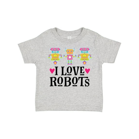 Inktastic I Love Robots Cute Robotics Girls Toddler T-Shirt