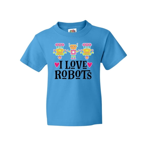 Inktastic I Love Robots Cute Robotics Youth T-Shirt