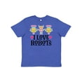 thumbnail image 1 of Inktastic I Love Robots Cute Robotics Youth T-Shirt, 1 of 5