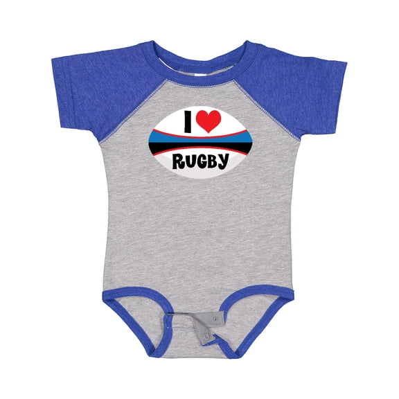 Inktastic I Love Rugby Sports Ball Boys or Girls Baby Bodysuit