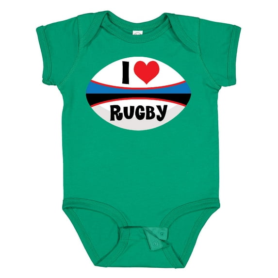 Inktastic I Love Rugby Sports Ball Boys or Girls Baby Bodysuit