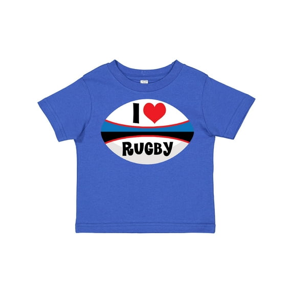 Inktastic I Love Rugby Sports Ball Boys or Girls Toddler T-Shirt