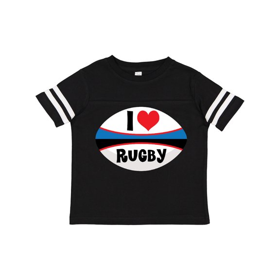 Inktastic I Love Rugby Sports Ball Boys or Girls Toddler T-Shirt