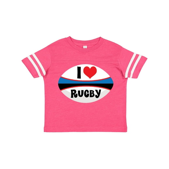 Inktastic I Love Rugby Sports Ball Boys or Girls Toddler T-Shirt