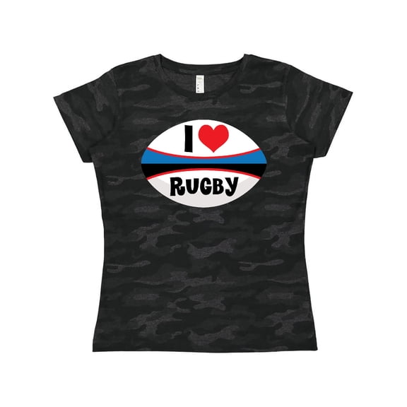 Inktastic I Love Rugby Sports Ball Women's T-Shirt