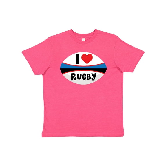 Inktastic I Love Rugby sports ball Youth T-Shirt
