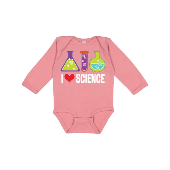 Inktastic I Love Science Chemistry Teacher Boys or Girls Long Sleeve Baby Bodysuit