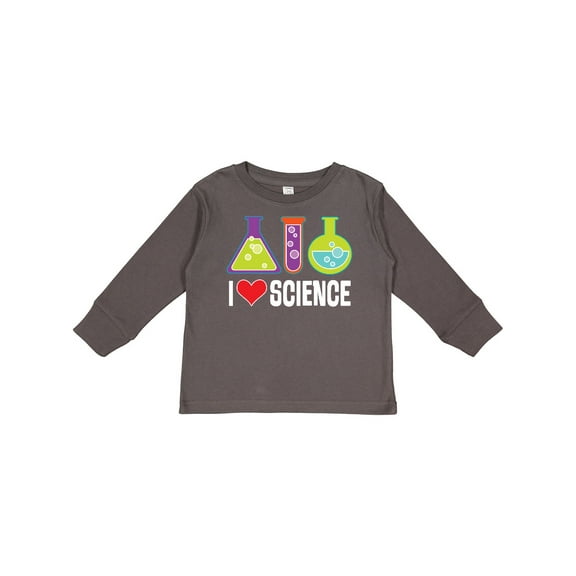 Inktastic I Love Science Chemistry Teacher Boys or Girls Long Sleeve Toddler T-Shirt