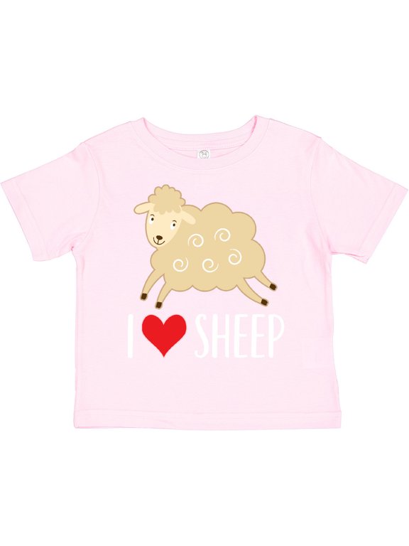 I Love Sheep Cute Boys or Girls Toddler T-Shirt