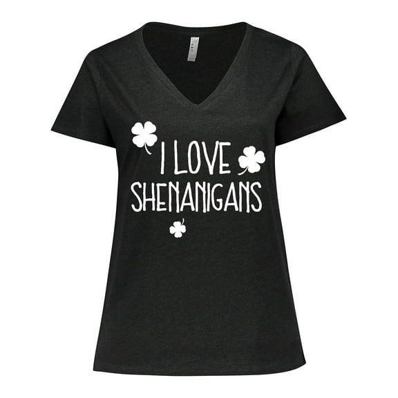 Inktastic I Love Shenanigans Women's Plus Size V-Neck T-Shirt