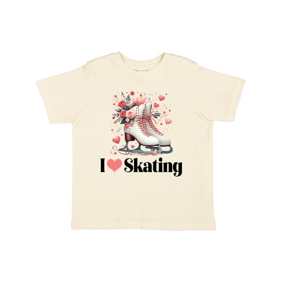 Inktastic I Love Skating Ice Skates Girls Toddler T-Shirt