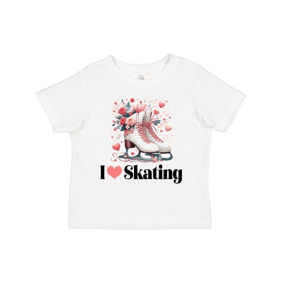 Inktastic I Love Skating Ice Skates Girls Toddler T-Shirt