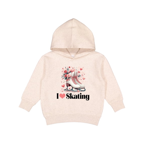 Inktastic I Love Skating Ice Skates Toddler Hoodie