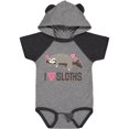 thumbnail image 1 of Inktastic I Love Sloths Girls Baby Bodysuit, 1 of 5