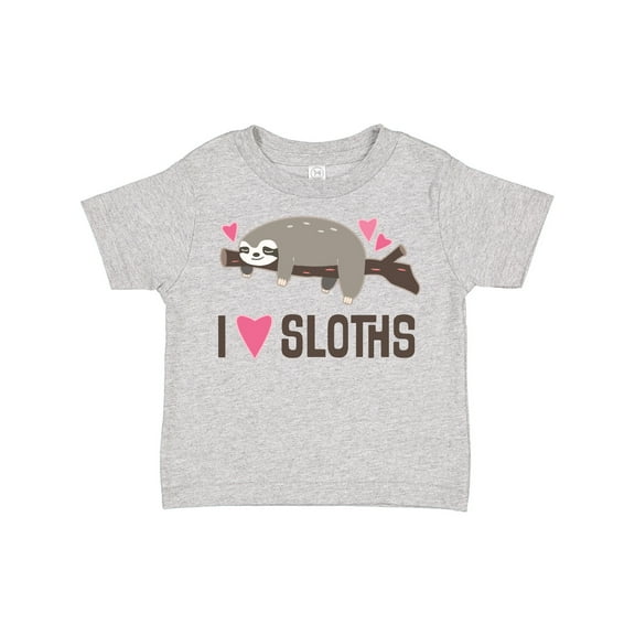Inktastic I Love Sloths Girls Toddler T-Shirt