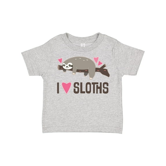 Inktastic I Love Sloths Girls Toddler T-Shirt
