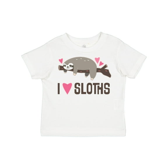 Inktastic I Love Sloths Girls Toddler T-Shirt