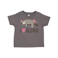 thumbnail image 1 of Inktastic I Love Sloths Girls Toddler T-Shirt, 1 of 5