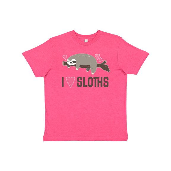Inktastic I Love Sloths Youth T-Shirt