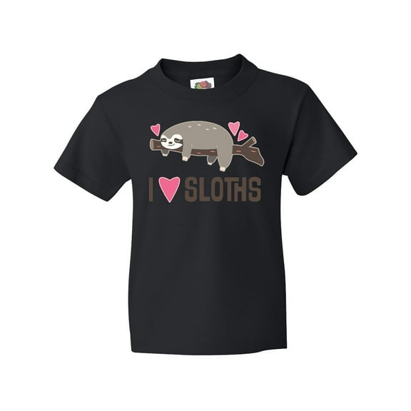 Inktastic I Love Sloths Youth T-Shirt