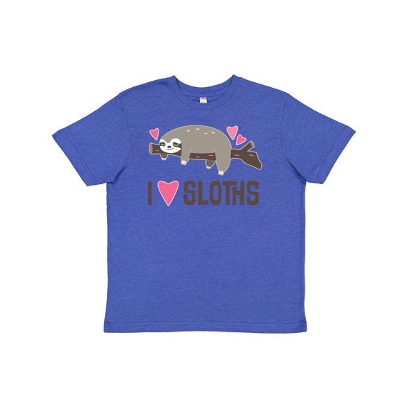 Inktastic I Love Sloths Youth T-Shirt