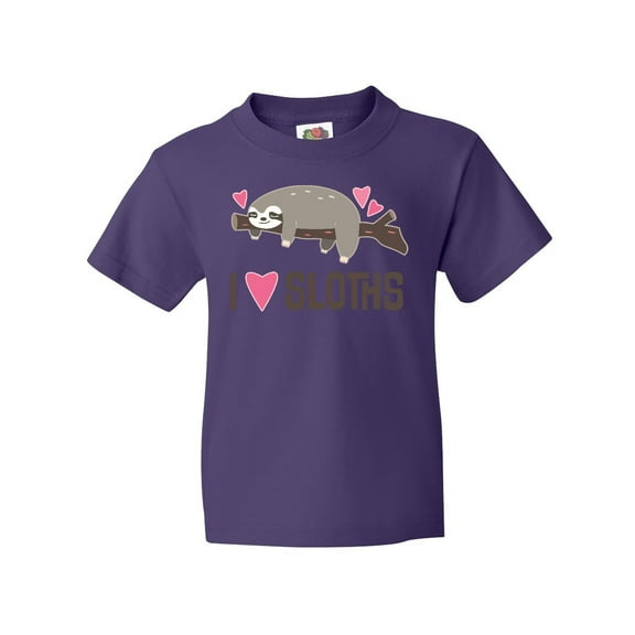 Inktastic I Love Sloths Youth T-Shirt