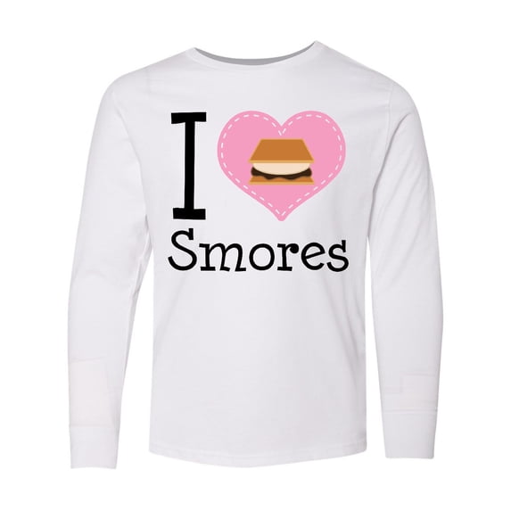 Inktastic I Love Smores Long Sleeve Youth T-Shirt