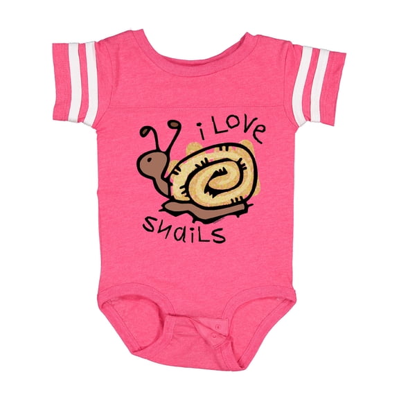 Inktastic I Love Snails Boys or Girls Baby Bodysuit